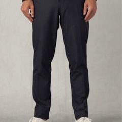 【新品タグ付き】COMME CA MEN ナイロンツイル　メランジカラースラックス　ネイビー　S 定価¥23,100の品の画像