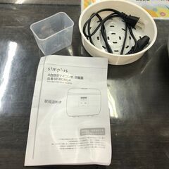 🐶 【中古品】simplus  マイコン式炊飯器　SP-RCMC4-FG　4合炊き　※保証付き(コメ欄条件付き)の画像
