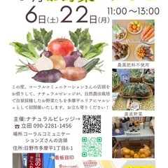 自然農法の夏野菜マルシェ