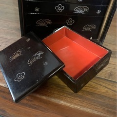 木製　漆器　おかもち　時代もの アンティーク　お弁当 インテリアの画像