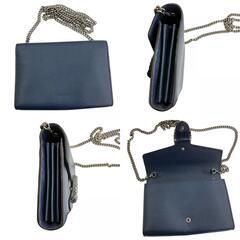 現状品 GUCCI グッチ ディオニュソス ショルダーバッグ　チェーンウォレット　財布 401231  ネイビー レディース [1000025374710]の画像