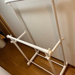 山善(YAMAZEN) ハンガーラック キャスター付き 縦/横伸縮 ダブル の画像