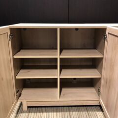 【展示品・未使用品】サイドボード キャビネット 収納棚 リビング収納 🚚自社配送時💳代引き可🚚(現金、クレジット、スマホ決済対応)の画像