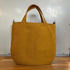 【ハンドメイド】帆布トートバッグからし色0826新品未使用の画像