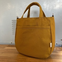 【ハンドメイド】帆布トートバッグからし色0826新品未使用の画像