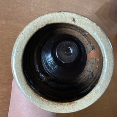 花瓶🏺 陶磁器 骨董 花生 アンティーク 陶器 1点物❗️ グレー 茶色の画像