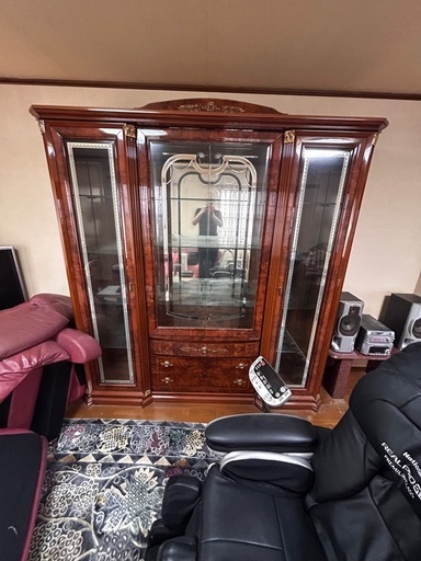 イタリア　高級　大型　食器棚