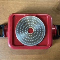 グリルパン✨ 京セラ セラブリッド IH対応❗️ オシャレ 調理器具 蒸し・焼く可能❗️　白 黒 赤の画像