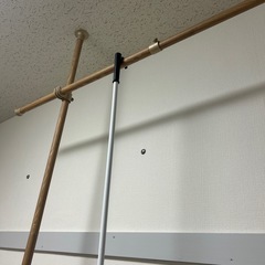 突っ張り棒　ハンガーラック　2段の画像