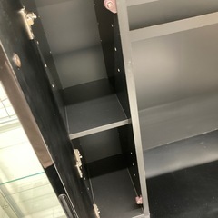 ハイタイプテレビボード　※サイド棚板欠品、天板スレ・キズありの画像