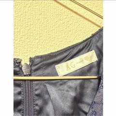 AG by aquagirl アクアガール レース ノースリーブ 膝丈 ネイビーの画像