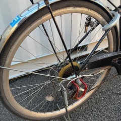 都内/千葉引取】街乗り用自転車 27インチ カゴ/鍵/オートライト