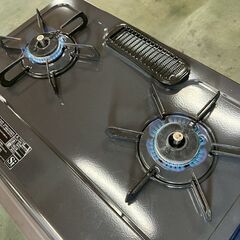 パロマ ガスコンロ IC-S87BM-2R LPガス用 2022年製 動作確認済 美品 水無し片面焼きグリル 右強火 中古 生活用品 Y2130の画像