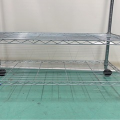 【中古】¥3,500　大型スチールラック 衣類収納 キャスター付き 【IH116】 の画像