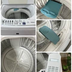 R209 ☀️ HITACHI 洗濯機 （洗濯7.0㎏) 18年製 NW-Z70E5 ⭐ 動作確認済 ⭐ クリーニング済の画像