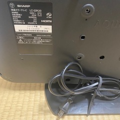 SHARP AQUOS LC-22K20 2015年製 22インチ リモコン付の画像