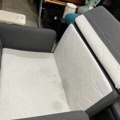 ソファベッド　No.4057　コアラ　CUSHY　チャコールグレー　※マットレス部分シミあり　【リサイクルショップどりーむ天保山店】の画像