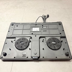 【美品 鏡面】説明書付き 山善 YAMAZEN IHクッキングヒーター 2口 IHコンロ 1400W YEK-1456G-2 の画像