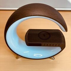 Bluetoothスピーカー/LEDナイトライト/デジタル時計/アラーム機能付きスマホワイヤレス充電器の画像