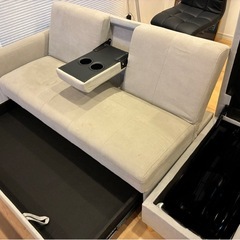 3人掛けソファベッド収納付きの画像