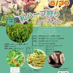 8/30奈良市月ヶ瀬【和ハーブ狩り＆クッキング】