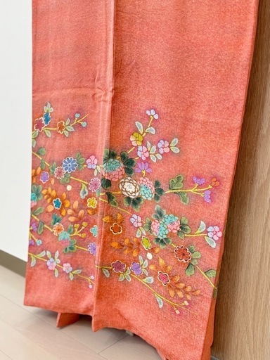 正絹着物 訪問着 花柄 ピンク｜お祝いごとにも、美術鑑賞やレストランでのお食事にも◎ 正絹着物 訪問着 花柄 ピンク｜お祝いごとにも、美術鑑賞やレストラン