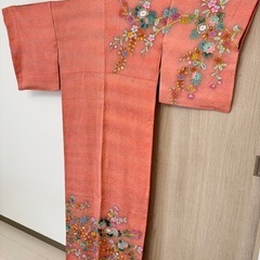 正絹着物 訪問着 花柄 ピンク｜お祝いごとにも、美術鑑賞やレストランでのお食事にも◎の画像
