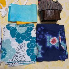 浴衣3着、帯、バッグの画像