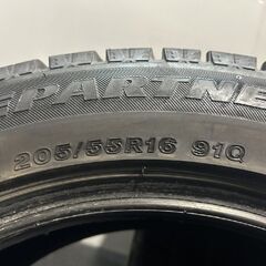 BS BRIDGESTONE ICEPARTNER2 205/55R16 16インチ スタッドレス 4本 21年製 バリ溝 リーフ インプレッサ ブレイド オーリス等　(KTJ581)クレジットカード QRコード決済可能の画像