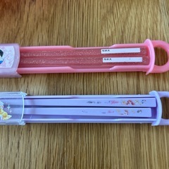 マイメロのお弁当箱、ディズニープリンセスのお箸2個セットの画像