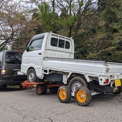 トレッカー + ドーリー セット レッカー レスキュー 故障 車検無し 車両 合法的運搬 希少の画像