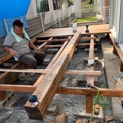ウッドデッキ・ベランダ作成の画像