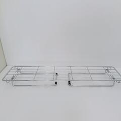 キッチン用品 クロムメッキ コンロ奥ラック 高足 (足折れ式)幅62   の画像