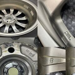 【BS BLIZZAK VRX3 195/65R16】スタッドレス【BALMINUM T10 16インチ 6J4HPCD100+40】21年製 バリ溝 ライズ ロッキー レックス等　(KTK600)クレジットカード QRコード決済可能の画像