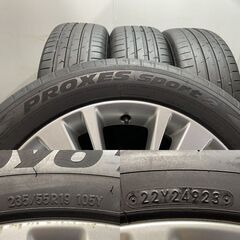 【TOYO PROXES Sport2 235/55R19】夏タイヤ【LEXUS 10系 RX 純正ホイール 19インチ 7.5J5HPCD114.3+35】23年製 RAV4にも　(KTK601)クレジットカード QRコード決済可能の画像