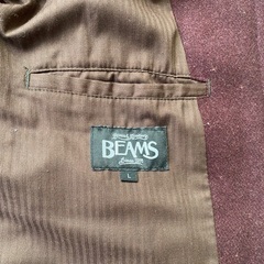 BEAMSメンズコート（赤紫色）の画像