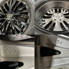 新品 バランス済【BS ALENZA 001 225/55R19】夏タイヤ【トヨタ 40ヴェルファイア 純正ホイール 7J5HPCD120+40】スパッタリング　(MTQ529)クレジットカード QRコード決済可能の画像