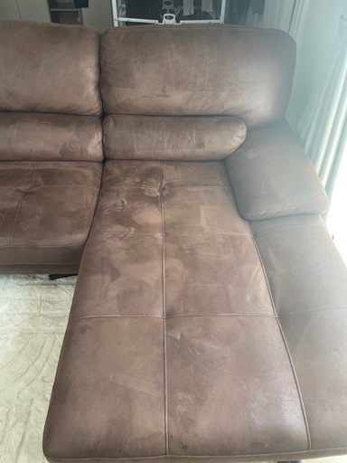 Relaxform メーダ レザーテックスカウチソファ S カカオ