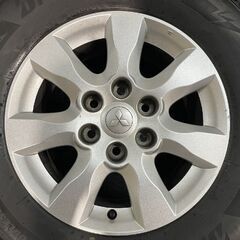 【BS BLIZZAK DM-V3 265/65R17】スタッドレス【三菱 V93W/V98W パジェロ 純正ホイール 7.5J6HPCD139.7+40】バリ溝　(KTT653クレジットカード QRコード決済可能の画像