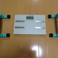 【手渡し】バランスボール　プッシュアップバー（腕立て伏せ）　体重計の画像
