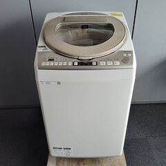 シャープ　全自動洗濯乾燥機　ES-TX8BKS　8K『中古良品』2018年式の画像