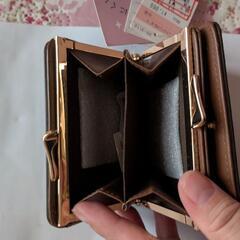 (新品)スクエア2ツオレガマ口財布[中茶の画像