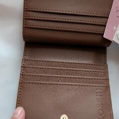 (新品)スクエア2ツオレガマ口財布[中茶の画像