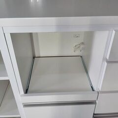 伸張式　食器棚　キッチンボード　W1050～1600 H910 D450『中古美品』の画像