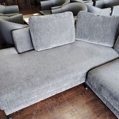 EuroComport　布張りカウチソファーセット　グレー色『中古美品』の画像