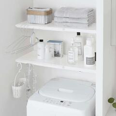 伸縮つっぱり棒＋棚板2セットの画像