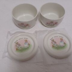 未使用　BROWN  FAMILY  STORY 蓋つき　陶器　2個セットの画像