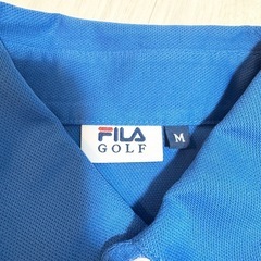 【美品】FILA GOLF フィラ ゴルフウェア Mサイズ　ポロシャツ サックスブルーの画像