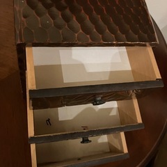 鎌倉彫　彫刻　３段引き出し　昭和レトロ　ミニ小箱の画像