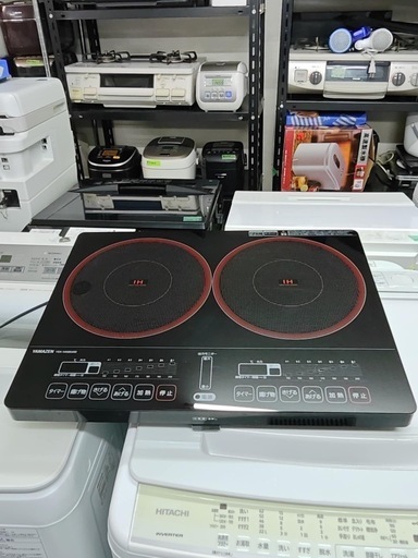 配送可能　保証付き IH調理器 ブラック YEK-1456G-2 [2口 /100V]